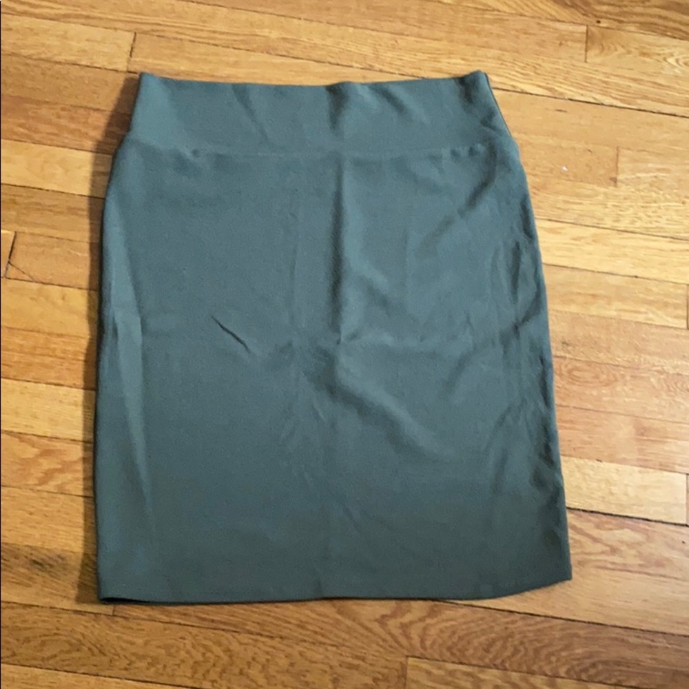 Sage green pencil skirt